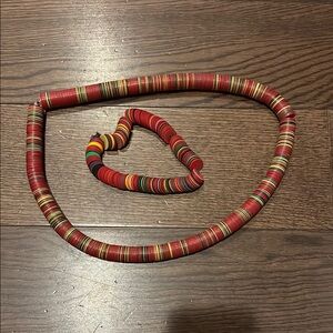 Colorful Beaded Necklace and Bracelet Set